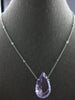 EXTRA LARGE 28.75CT DIAMOND & AAA PINK QUARTZ 14K WHITE GOLD PEAR SHAPE NECKLACE