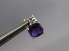ESTATE 1.62CT DIAMOND & AAA AMETHYST 14K WHITE GOLD SQUARE & ROUND STUD EARRINGS