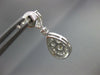 LARGE 1.57CT DIAMOND 18KT WHITE GOLD CLUSTER FLOWER TEAR DROP HANGING EARRINGS