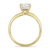 ESTATE 1.0CT DIAMOND 14KT YELLOW GOLD CLASSIC SOLITAIRE CUSHION ENGAGEMENT RING