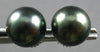 ESTATE AAA TAHITIAN PEARL 14KT WHITE GOLD 3D CLASSIC STUD EARRINGS