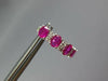 2.05CT DIAMOND & AAA RUBY 14KT WHITE GOLD OVAL & ROUND 4 STONE HANGING EARRINGS