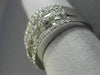 ESTATE LARGE 2.67CT DIAMOND 18K WHITE GOLD 3D MULTI ROW WEDDING ANNIVERSARY RING