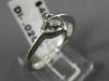 ESTATE .02CT DIAMOND 18KT WHITE GOLD 3D CLASSIC SOLITAIRE LOVE HEART RING #16385