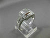 ESTATE WIDE .50CT DIAMOND 14K WHITE GOLD FILIGREE CLUSTER ENGAGEMENT RING #21529
