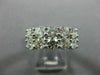 LARGE 2.30CT ROUND DIAMOND 14K WHITE GOLD 3D DOUBLE ROW WEDDING ANNIVERSARY RING