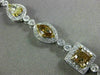 GIA WIDE 8.67CT WHITE & FANCY YELLOW DIAMOND 18KT 2 TONE GOLD 3D TENNIS BRACELET