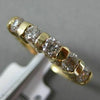 ESTATE .78CT DIAMOND 14K YELLOW GOLD 3D 5 STONE CHANNEL WEDDING ANNIVERSARY RING