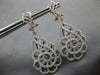 EXTRA LARGE 4.1CT DIAMOND & AAA SAPPHIRE 18KT WHITE GOLD CLIP ON EARRINGS #28066