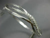 .56CT DIAMOND 18KT WHITE GOLD 3D MULTI ROW CRISS CROSS X LOVE BANGLE BRACELET
