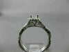 ESTATE WIDE .62CT DIAMOND 14KT WHITE GOLD SEMI MOUNT WEDDING ENGAGEMENT RING SET