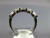 ESTATE .64CT DIAMOND 14KT WHITE GOLD ROUND & BAGUETTE CLASSIC ANNIVERSARY RING