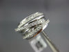 ESTATE WIDE .91CT DIAMOND 18KT WHITE GOLD 3D MULTI ROW CRISS CROSS LOVE RING