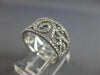 WIDE .57CT DIAMOND 18KT WHITE GOLD 3D OPEN FILIGREE WEDDING ANNIVERSARY #27591