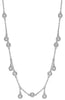 ESTATE .36CT DIAMOND 14KT WHITE GOLD ROUND CHANDELIER BY THE YARD LOVE NECKLACE