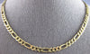 ESTATE 14KT YELLOW GOLD 3D SOLID 5MM ITALIAN FIGARO 18 INCH MENS NECKLACE #27459