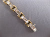ESTATE 4.36CT DIAMOND 14KT 2 TONE GOLD PRINCESS CHANNEL CLASSIC TENNIS BRACELET