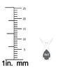 ESTATE AAA RUBY 14KT WHITE GOLD 3D PEAR SHAPE TEAR DROP LOVE FLOATING PENDANT