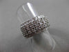 ESTATE LARGE 1.50CT ROUND DIAMOND 14KT WHITE GOLD 5 ROW COCKTAIL RING #21176