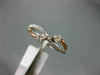 ESTATE .34CT DIAMOND 14KT ROSE GOLD 3D CLASSIC 2 STONE INFINITY CRISS CROSS RING