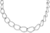 ESTATE 2.95CT DIAMOND 14KT WHITE GOLD 3D MULTI LEAF CLASSIC LINK LOVE NECKLACE
