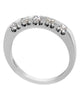 ESTATE .42CT DIAMOND 18KT WHITE GOLD 3D PRINCESS ETOILE WEDDING ANNIVERSARY RING
