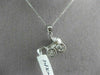 ANTIQUE 14KT WHITE GOLD 3D HANDCRAFTED BABY CARRIAGE FLOATING PENDANT & CHAIN