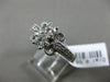 ESTATE WIDE .59CT DIAMOND 14KT WHITE GOLD 3D 2 STONE INFINITY FILIGREE LOVE RING