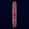 2.53CT AAA RUBY 14KT WHITE GOLD 3D CLASSIC SHARED PRONG ETERNITY FUN LOVE RING
