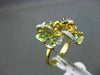 ANTIQUE 1.04CT MULTI DIAMONDS & AAA GEMSTONES 18K YELLOW GOLD FLOATING FROG RING