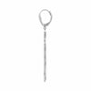 0.37CT DIAMOND 14KT WHITE GOLD 3D OVAL BAR ELONGATED LEVERBACK HANGING EARRINGS