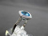 ESTATE 1.60CTW DIAMOND & AAA BLUE TOPAZ 14KT WHITE GOLD FILIGREE MILGRAIN RING