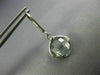 5.0CT AAA GREEN AMETHYST 14KT WHITE GOLD 3D CUSHION LEVER BACK HANGING EARRINGS