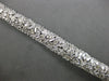 EXTRA LARGE 13.86CT DIAMOND 18K WHITE GOLD 3D CLUSTER GRADUATING BANGLE BRACELET