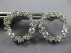 ESTATE 1.39CT DIAMOND 18KT WHITE GOLD 3D CLUSTER OPEN CIRCULAR FUN STUD EARRINGS