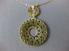LARGE 8.37CT DIAMOND AAA & TSAVORITE PERIDOT 14KT YELLOW GOLD 3D FLOWER PENDANT