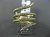 ESTATE LARGE .72CT DIAMOND 14KT YELLOW GOLD 3D MULTI ROW WAVE SNAKE SWIRL RING
