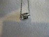 ANTIQUE ROUND DIAMOND SOLITAIRE 14KT WHITE GOLD PENDANT + CHAIN