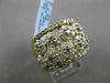ESTATE LARGE 2.12CTW FANCY YELLOW & WHITE DIAMOND 18KT YELLOW GOLD FLOWER RING