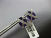 LARGE 11.45CT DIAMOND & AAA AMETHYST 14K WHITE GOLD OVAL & ROUND X STUD EARRINGS