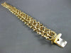 ANITQUE WIDE 14KT YELLOW GOLD 3D HANDCRAFTED LONG INTERTWINED BRACELET #22595
