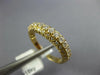 ESTATE .52CT DIAMOND 18KT YELLOW GOLD 3D ROUND 3 ROW WEDDING ANNIVERSARY RING