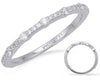 .27CT DIAMOND 14KT WHITE GOLD 3D CLASSIC BAMBOO 3/4TH ETERNITY ANNIVERSARY RING