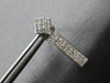LARGE 1CT DIAMOND 14KT WHITE GOLD PRINCESS INVISIBLE SQUARE BAR HANGING EARRINGS