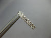 ESTATE .84CT DIAMOND 14KT WHITE GOLD CLASSIC ROUND OVAL HUGGIE HANGING EARRINGS