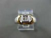ESTATE .36CT PRINCESS CUT DIAMOND 14KT WHITE & YELLOW GOLD INVISIBLE RING #16941