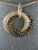 ESTATE 1.44CT WHITE & CHOCOLATE FANCY DIAMOND 18KT ROSE GOLD TRINITY FUN PENDANT