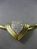 ESTATE 2.25CT DIAMOND 14K WHITE & YELLOW GOLD HEART SLIDE NECKLACE BEAUTIFUL 305
