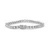 ESTATE LARGE 4.0CT DIAMOND 14KT WHITE GOLD 3D CLASSIC ROUND TENNIS BRACELET