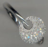 ESTATE .20CT DIAMOND 14KT WHITE GOLD 3D CLASSIC CIRCULAR LOVE KNOT FUN RING